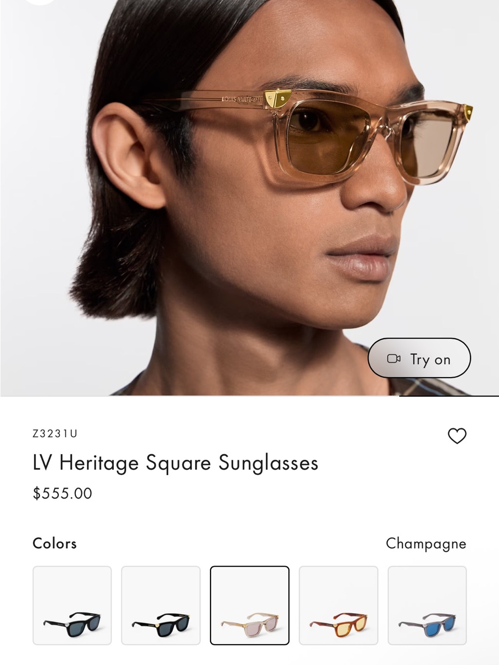 LV Heritage Square Sunglasses - Picture 2 of 12